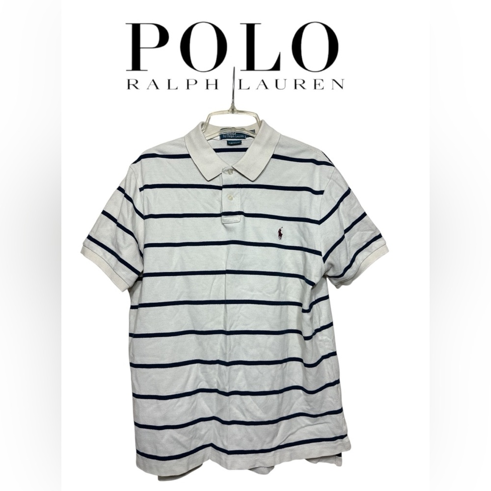 Polo by Ralph Lauren Black and White Striped Polo Shirt